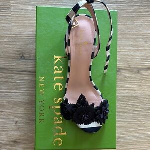 Kate Spade Black and Cream Women's Sandals